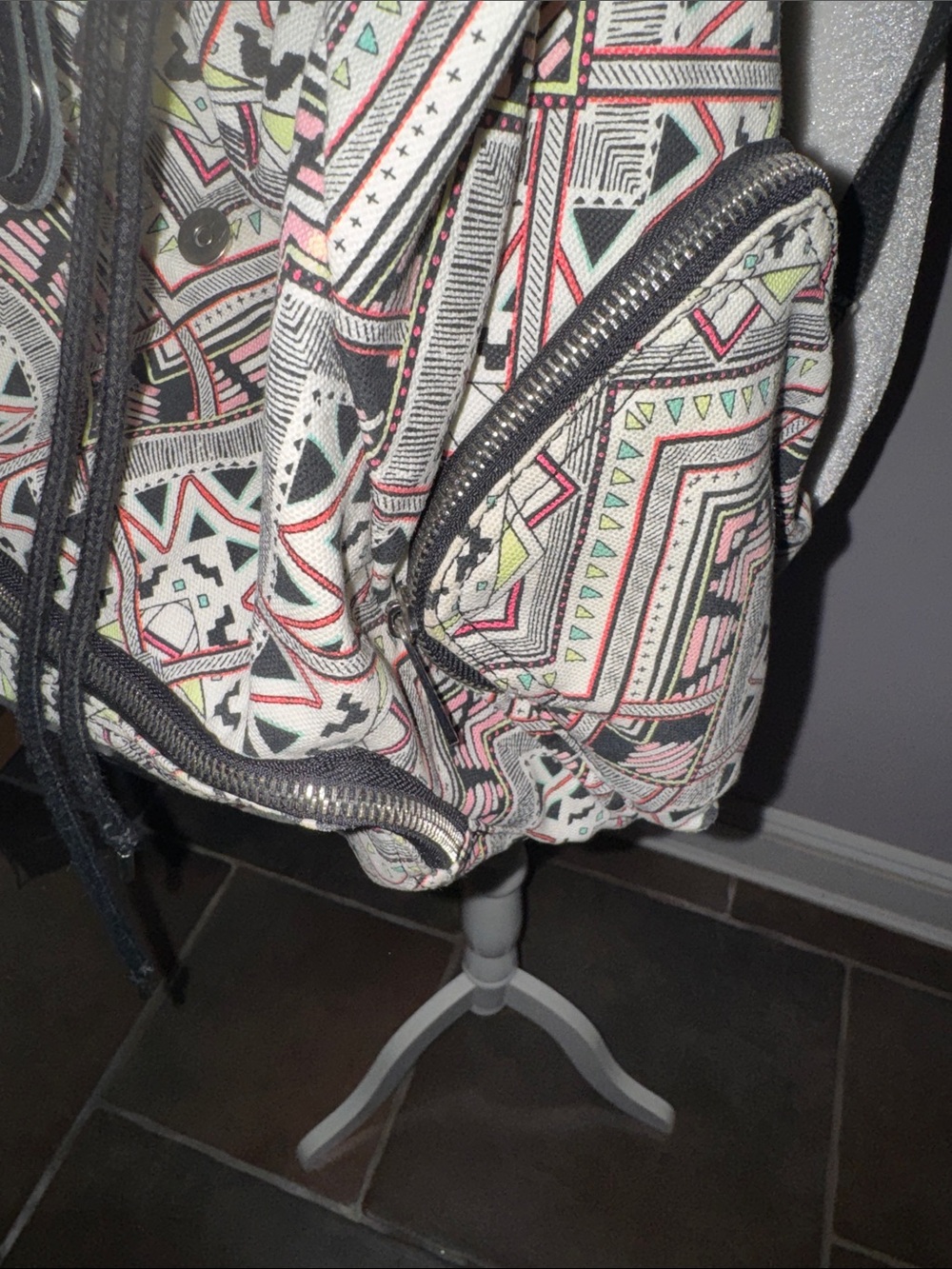PINK Victorias Secret Patterned Drawstring Backpack - Picture 8 of 8